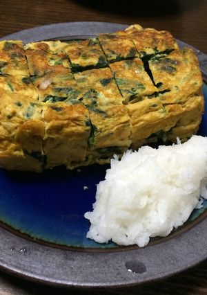 たっぷりほうれん草のだし巻き卵-レシピのメイン写真