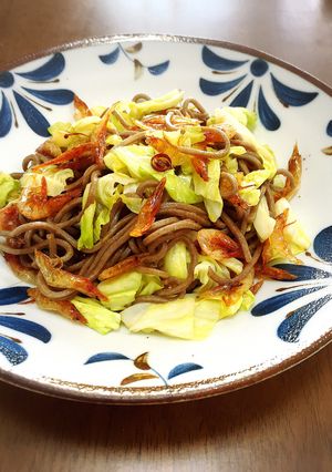 桜海老とキャベツのペペロン蕎麦-レシピのメイン写真