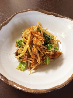 もやしとキャベツの簡単キムチ炒め-レシピのメイン写真