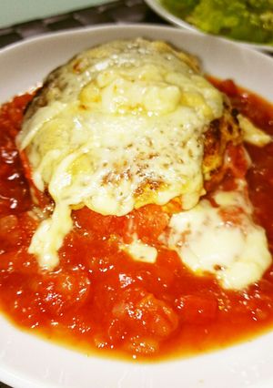 まるごとトマトカップのハンバーグ-レシピのメイン写真
