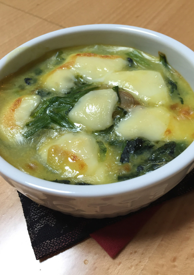 牡蠣とほうれん草の豆乳グラタン-レシピのメイン写真