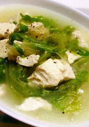レタスの中華風けんちんスープ-レシピのメイン写真