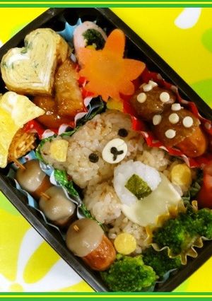 リラックマ 秋 キャラ弁 遠足 おにぎり-レシピのメイン写真