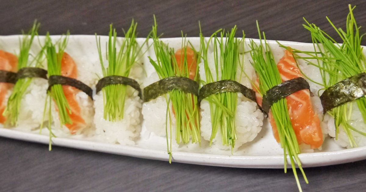 ノルウェーサーモンの芽ネギすし by 超姉さん女房 【クックパッド