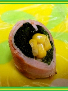 ほうれん草&とうもろこしのベーコン巻き -レシピのメイン写真