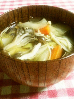 とろっと温まる*白菜ときのこの汁物*-レシピのメイン写真