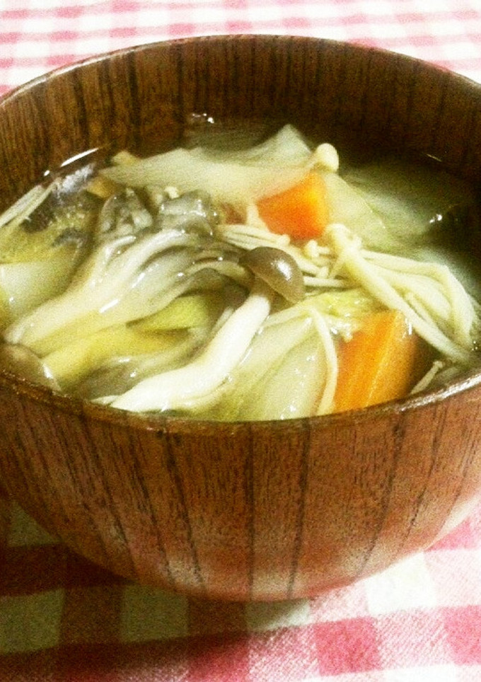 とろっと温まる＊白菜ときのこの汁物＊-レシピのメイン写真