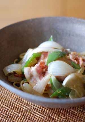 新玉ねぎを味わう和風パスタ-レシピのメイン写真