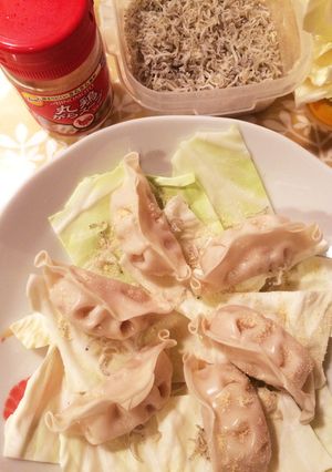 レンチン キャベツ&蒸し餃子 ランチ☆-レシピのメイン写真