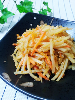 じゃがいものゴマ味噌きんぴら♪-レシピのメイン写真