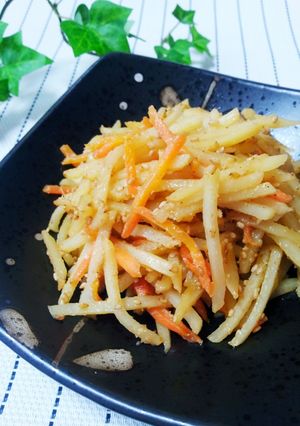 じゃがいものゴマ味噌きんぴら♪-レシピのメイン写真