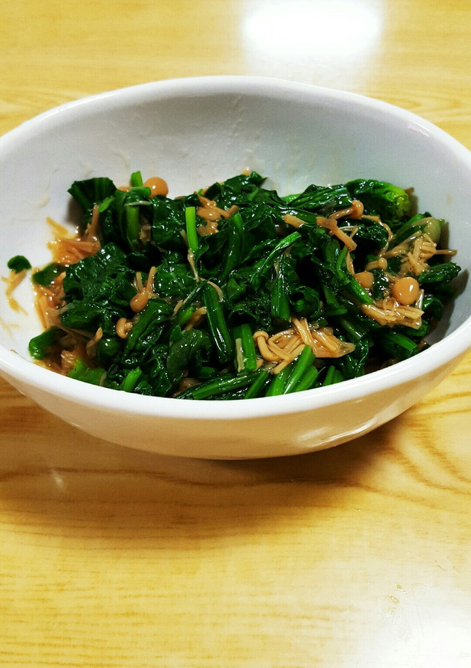 なめ茸とほうれん草の和え物-レシピのメイン写真