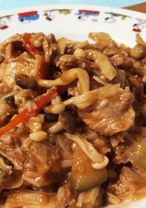 豚肉とキノコのトマト煮-レシピのメイン写真