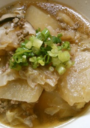 簡単！ 大根と白菜 挽き肉の 和風煮込み-レシピのメイン写真
