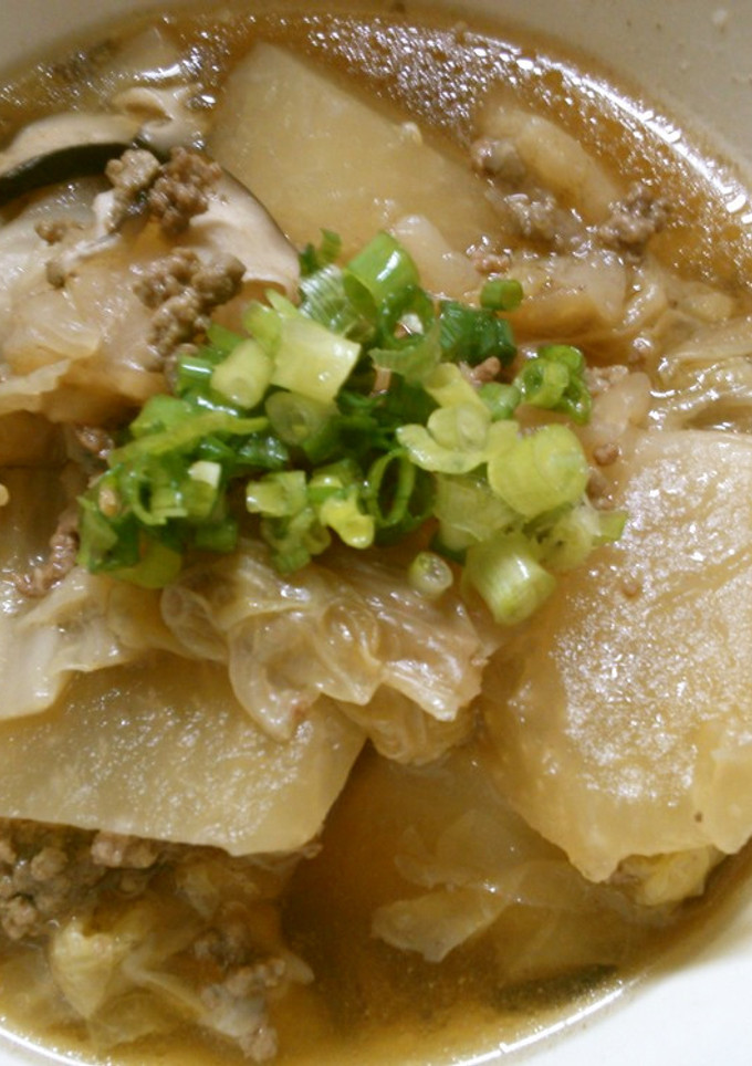 簡単！ 大根と白菜 挽き肉の 和風煮込み-レシピのメイン写真