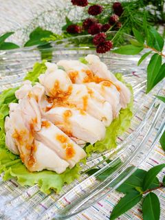 冷製【茹で蒸し鶏 】生姜醤油-レシピのメイン写真