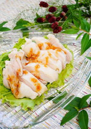 冷製【茹で蒸し鶏 】生姜醤油-レシピのメイン写真