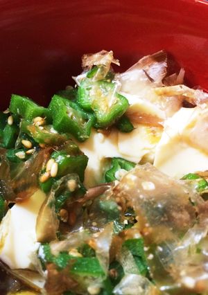 ネバネバおくら豆腐-レシピのメイン写真
