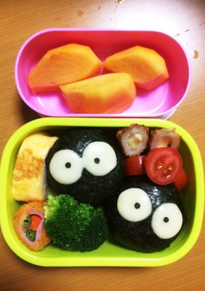まっくろくろすけ弁当-レシピのメイン写真