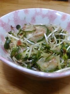 きゅうりとかいわれの梅おかか和え-レシピのメイン写真