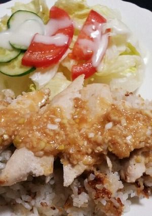 炊飯器にセットするだけ♪簡単アジアン鶏飯-レシピのメイン写真