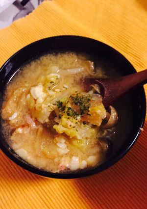 【燃秋味覚】寒い日の味噌汁-レシピのメイン写真