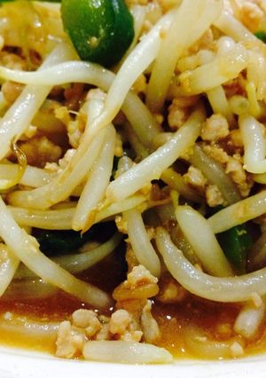 うちのごはん風？！もやしと挽肉の味噌炒め-レシピのメイン写真