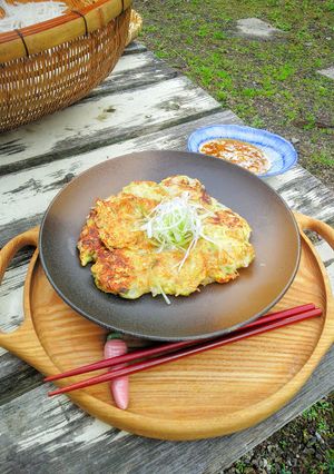 白菜消費！白菜と長芋のとろっとチヂミ-レシピのメイン写真