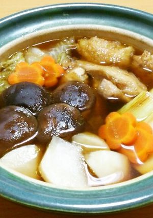 鶏肉の治部煮風鍋-レシピのメイン写真