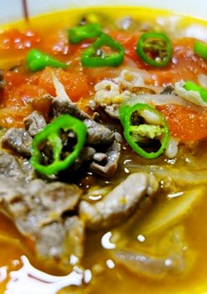 トマトと牛肉のピリ唐辛スープ-レシピのメイン写真