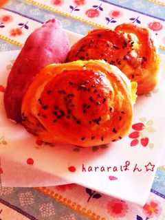 HBで簡単(^^)焼きイモほくほくパン♪-レシピのメイン写真