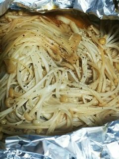 おつまみに!簡単えのきのホイル焼き-レシピのメイン写真