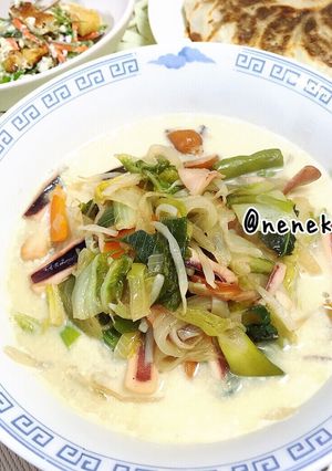 豆腐でヘルシー@豚骨風ちゃんぽん麺-レシピのメイン写真