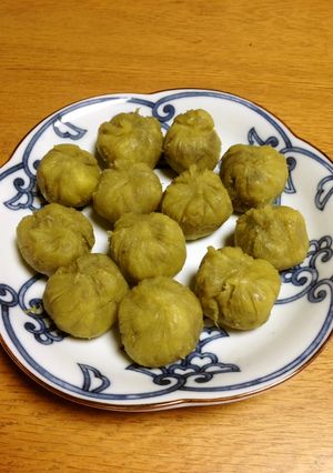 ふかしさつまいもの茶巾しぼり-レシピのメイン写真
