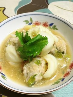 鶏だんごのゆりねとみぞれあんかけ♪-レシピのメイン写真