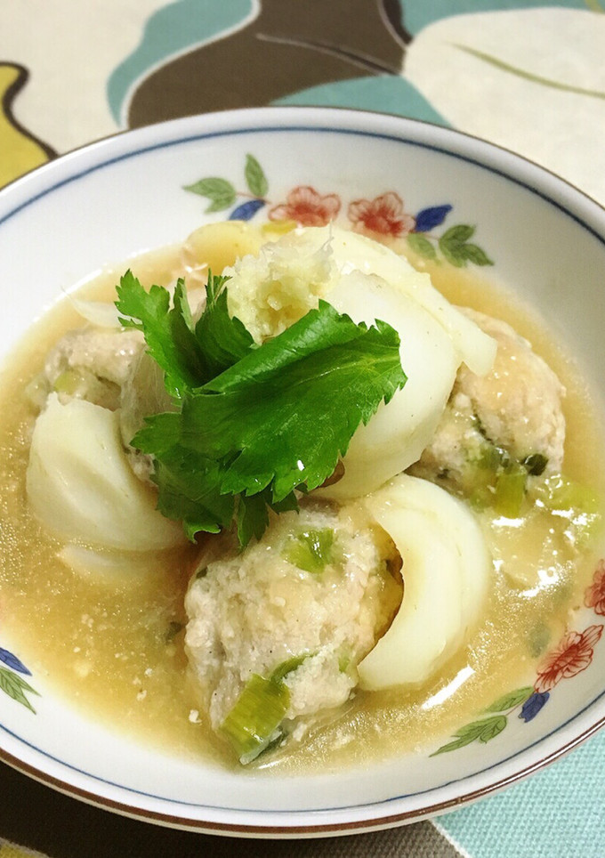 鶏だんごのゆりねとみぞれあんかけ♪-レシピのメイン写真