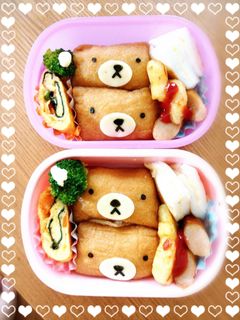 幼稚園お弁当キャラ弁簡単おいなりさん-レシピのメイン写真