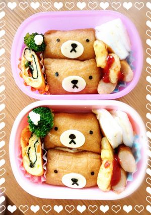 幼稚園お弁当キャラ弁簡単おいなりさん-レシピのメイン写真