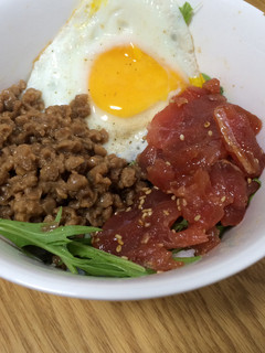 和風丼☆漬けまぐろと肉そぼろ☆-レシピのメイン写真