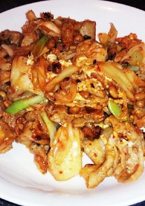 豚キムチ納豆炒め-レシピのメイン写真