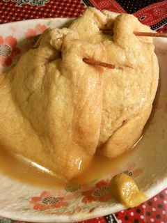 おでんの素で☆牛肉と白ネギの巾着煮♪-レシピのメイン写真