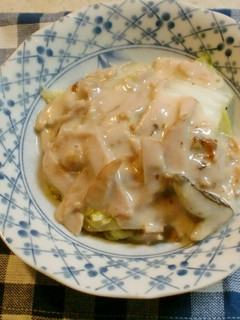 創味シャンタンで白菜炒めのクリームかけ-レシピのメイン写真