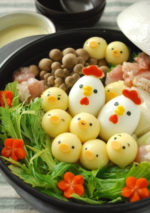 コラーゲンボールでぷるぷるひよこのデコ鍋-レシピのメイン写真