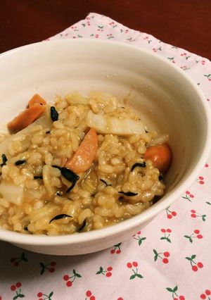 鍋で超特急！発芽米の和風カレーリゾット-レシピのメイン写真
