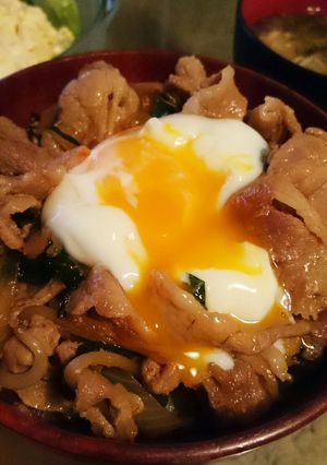 レンジで温玉もりもりスタミナ丼‼-レシピのメイン写真