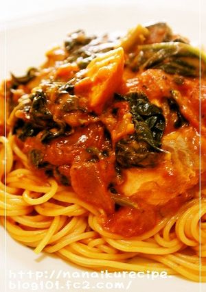 サーモンのトマトクリームパスタ-レシピのメイン写真