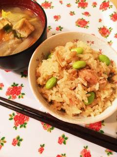 絶品♡ツナとなめたけの炊き込みご飯-レシピのメイン写真