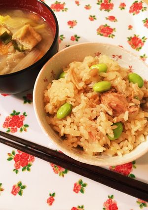 絶品♡ツナとなめたけの炊き込みご飯-レシピのメイン写真