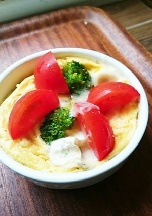 即席の卵料理♪とろけて焼けたチーズが美味-レシピのメイン写真