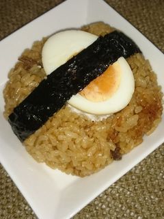 とんこつラーメン御飯煮玉子おむすび再現♪-レシピのメイン写真
